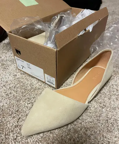 J.Crew Zoe Suede D’orsay Flats