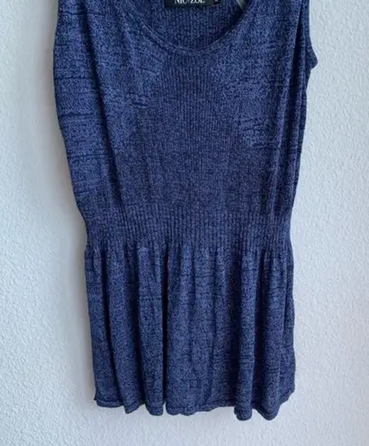 Nic+Zoe Navy Silk Mix Tank SP