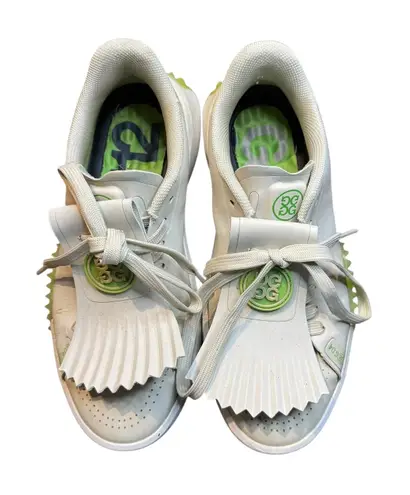 G/FORE Golf Shoes Womens Size 6 Stone Lime Spikeless Kiltie G4LF23EF53 White