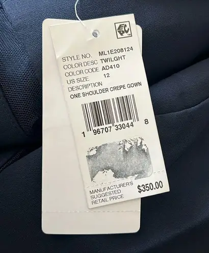 Liv Foster One Shoulder Cutout Gown, Twilight/Navy Maxi Size 12 New w/Tag $350