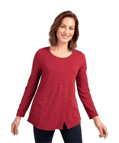 Habitat ✨ Cotton Pebble Pocket Sz 2X Tunic In Cranberry✨ - Image 1