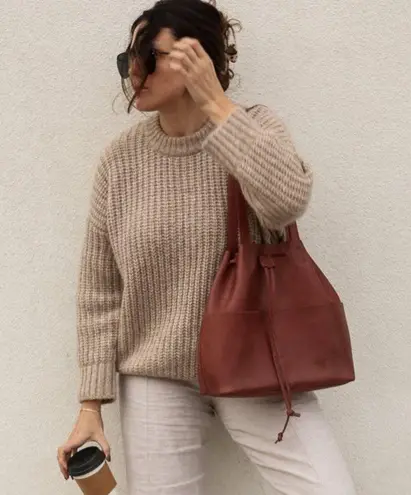 Parker Clay Emma Bucket Bag Brown