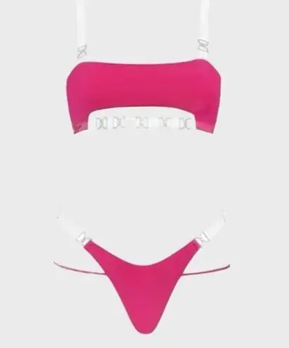 Monica Hansen Beachwear Shine Like A Diamond Pink Azalea Bikini Set