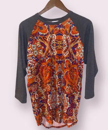 LuLaRoe  Floral Raglan Baseball Style  3/4 Sleeve T-Shirt - size XL - Image 1