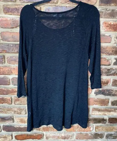 Allison Brittney  Loose Open Knit Lace Pullover Sweater Women's Size XL