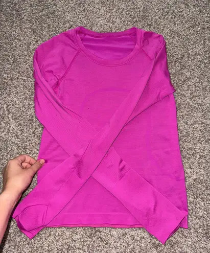 Lululemon  swirly long sleeve 2.0 waist length  - Image 1