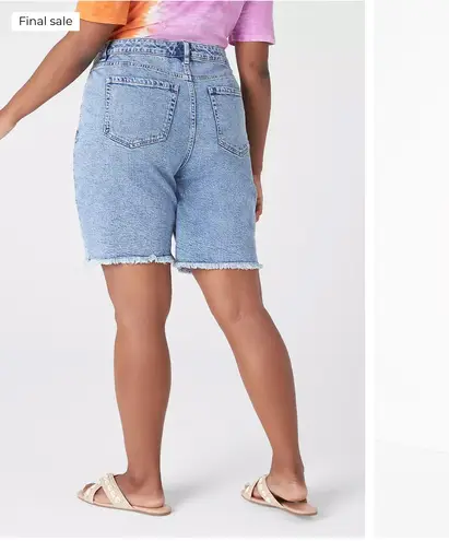 Lane Bryant Raw Hem Bermuda Jean Shorts