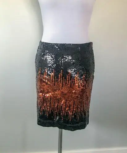 Esprit Paradiso Black and Bronze Sequin Mini Skirt