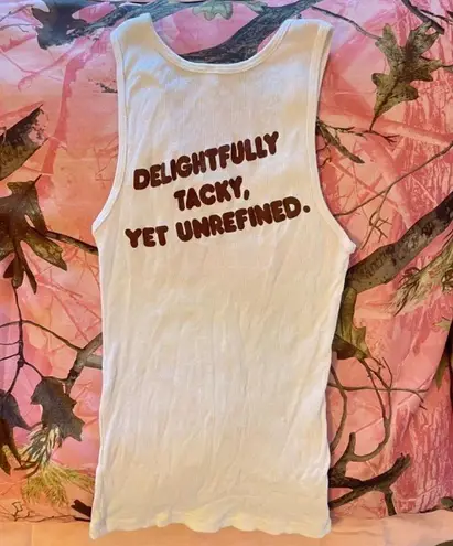 Hooters y2k owl santa monica california graphic ribbed tank top