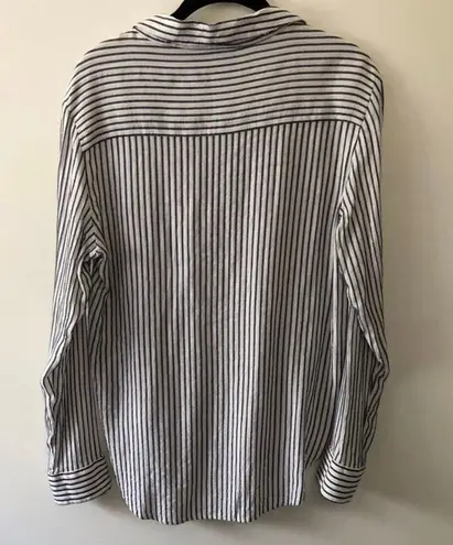 The Kooples Striped Lace Up Blouse