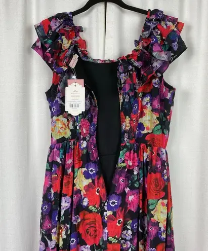 Ivy City Co Black Floral Havana Dress Sz.L NWT Size L