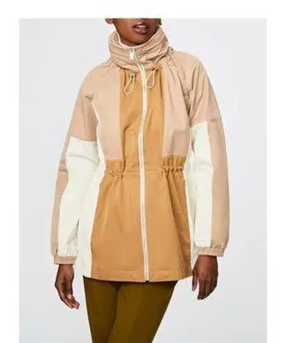 Bernardo colorblock hooded rain water resistant jacket, size small