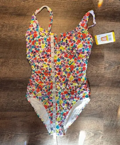 Anne cole One Piece Swimsuit Floral Multi Ditsy Size Medium New with Tags