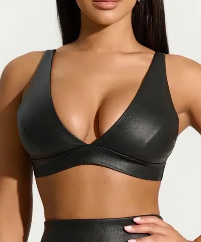 Naked Wardrobe 🖤 Faux leather bra top | XS | NWT