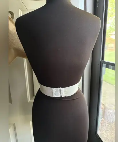 Vintage Jezebel white bridal bra corset bustier, size 34B