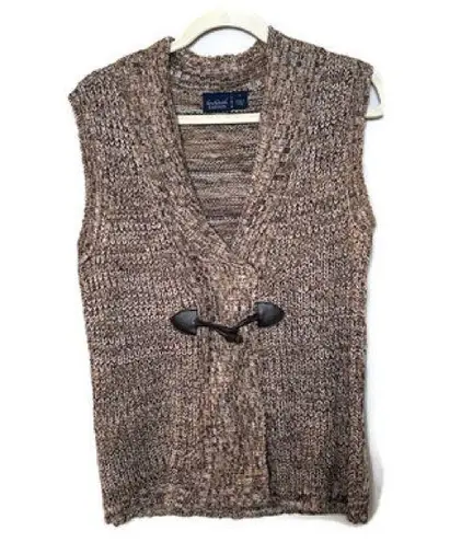 Gloria Vanderbilt Casuals Brown Knit Sweater Vest