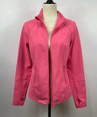 Zella  Active Zip Up Neon athletic tech Jacket Size M