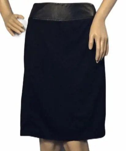 Dana Buchman A-line Skirt Faux Leather Tri…