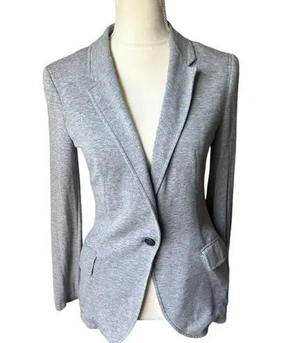 ZARA  Knit Heathered Grey Single Button Lightweight Blazer Jacket - S