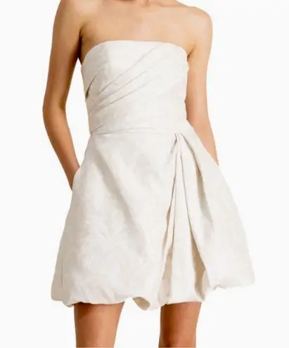 Monique Lhuillier ML x BHLDN Women’s Mallory Jaquard White Strapless Mini Dress
