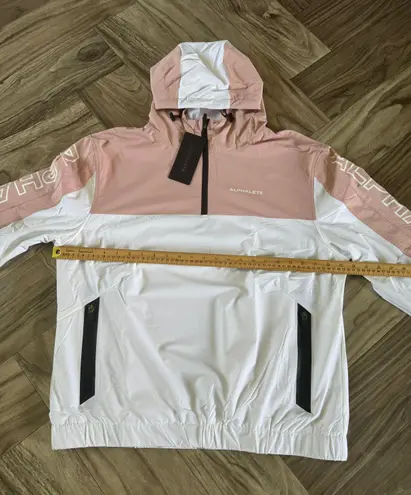 Alphalete Women’s EXP Tech Windbreaker- Himalayan Pink, Size XL