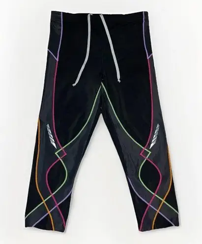 Wacoal CW-X Stabylix Cropped Compression Leggings Womens Large Black Style Capris