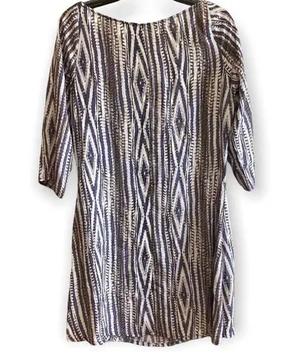 Myne Ashley Ann Silk Dress Long Sleeve Tunic Size 6