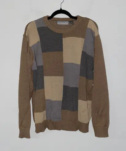 Oscar de la Renta Plaid Sweater XL Brown