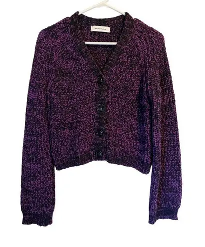 Mauro Grifoni purple and black knitted cardigan sz XS