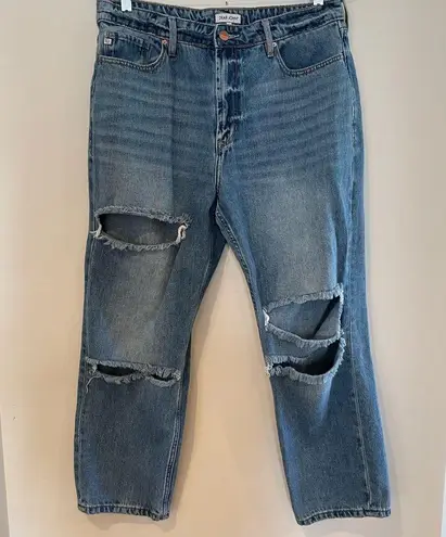 Dear John  Super High Rise Jodi Straight Jeans in Sunnyvale Wash Distressed Sz 30