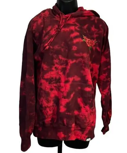 Broken Promises  Small Red Tie Dye Hoodie Trio of Roses Zumiez