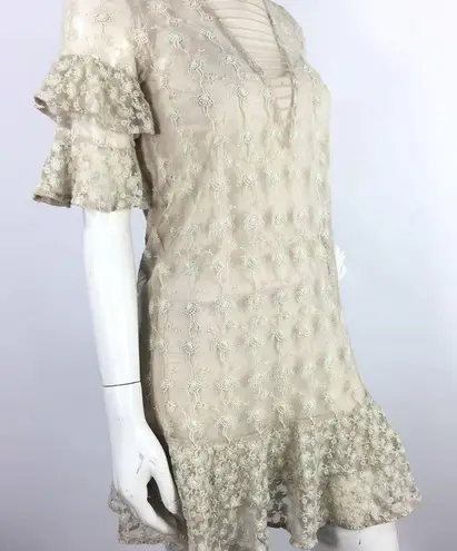 ALLSAINTS Henrietta Ruffle Dress, Oyster White