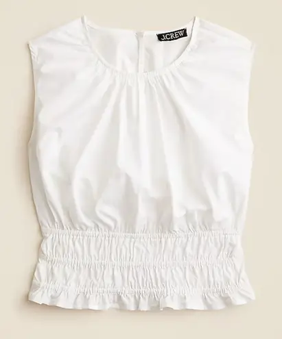 J.Crew  Hyacinth Top In Cotton Poplin in White, Size Medium