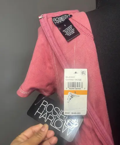 Rosie Harlow Faux Suede Fit &Flare Dress Womens Size Small Stretch Pink Belted