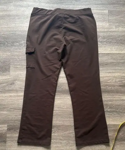 Lauren Ralph Lauren Brown Straight Leg Pants Cargo Pull on Stretch Boot leg Size XL