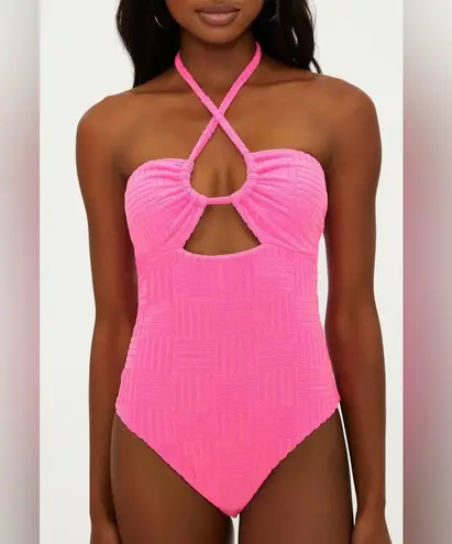 Beach Riot Phoenix One Piece Strawberry Moon Terry, Size Medium, $168