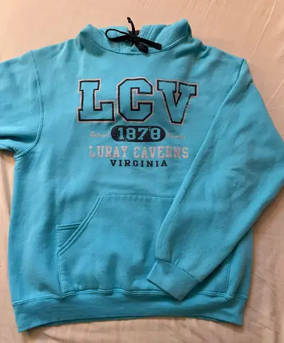 Fruit of the Loom Luray Caverns Blue Hoodie