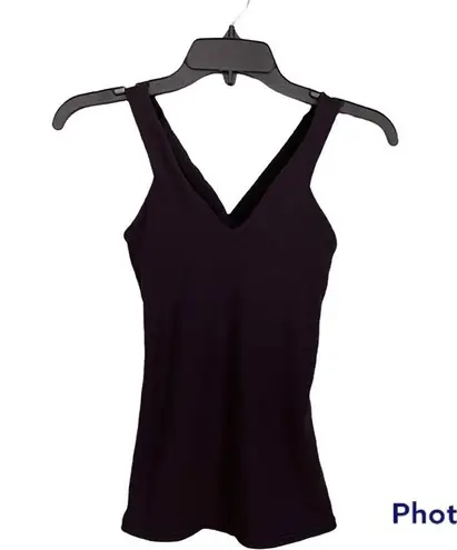 Alo Yoga ALO Black Elevate Ribbed V-Neck Workout Tank