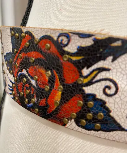 Ed Hardy Tattoo Studded Rose Belt