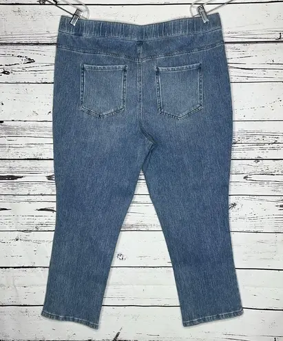 Isaac Mizrahi Live! NWT 18WP Medium Vintage Blue Denim Straight Leg Ankle Jeans