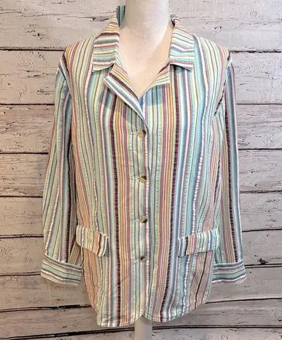 DENIM 24/7 Striped Cotton Blazer