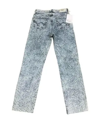 Edwin Bree Mid Rise Slim Skinny Denim Raw Hem Jean in Cosmic Size 25 x 26 NWT Blue