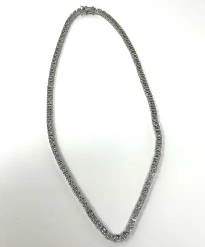 BLING giant CZ tennis necklace statement piece!