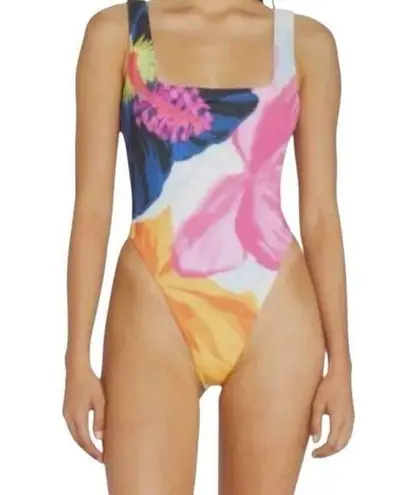 Mara Hoffman Women's White Idalia Petal Floral One Piece Swimsuit Size XL $300