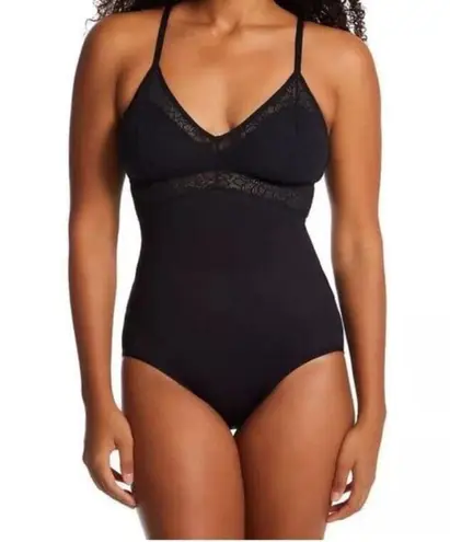 Maidenform DMS097 Lace Tame Your Tummy Bodysuit Large NWT Black