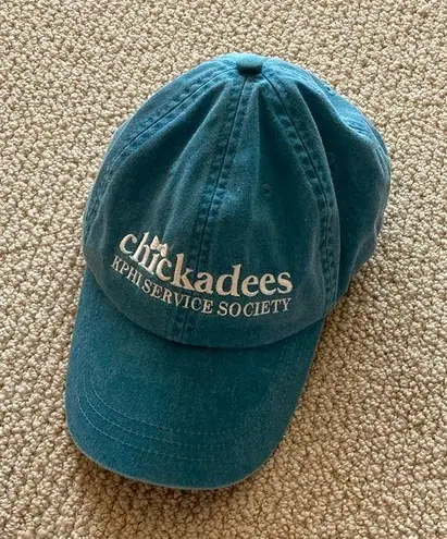 Adams Chickadees KPhi Service Society Teal Blue Hat Baseball Cap One Size EUC