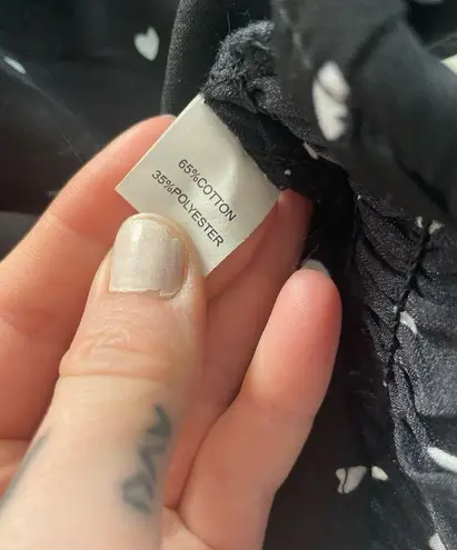 Black & White Heart Print Tank Top Size XS