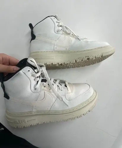 Nike  Sneakers Womens 8 White Air Force 1 High Utility 2.0 Lace Up Platform Shoes