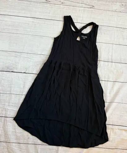 Soft Surroundings crisscross back dress size petite medium tank black high low