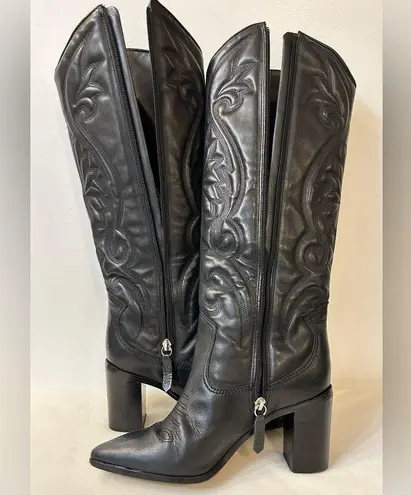 Schutz Maryana Block Western Boot in Black Size 6